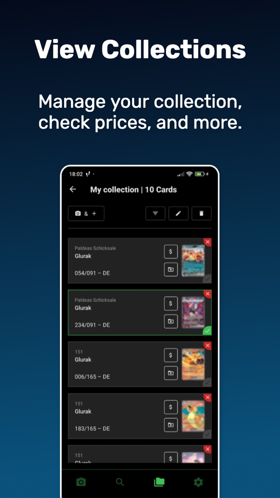 App-Screenshot: Detailansicht einer Karte mit Preisinformation